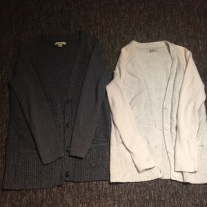 TWO Bass cardigans